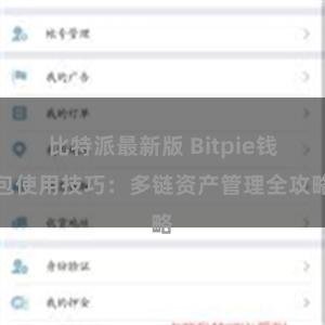 比特派最新版 Bitpie钱包使用技巧：多链资产管理全攻略