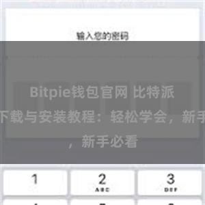 Bitpie钱包官网 比特派钱包下载与安装教程：轻松学会，新手必看