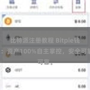 比特派注册教程 Bitpie钱包：资产100%自主掌控，安全可靠。