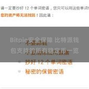 Bitpie安全保障 比特派钱包支持的所有稳定币一览